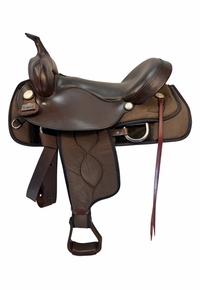 17 Inch Used Big Horn Cordura Trail Saddle Wide Tree 299