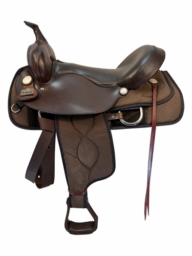 17 Inch Used Big Horn Cordura Trail Saddle Wide Tree 299