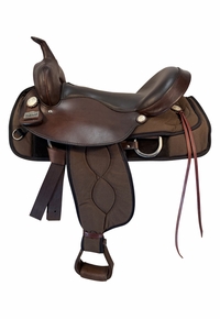 17 Inch Used Big Horn Cordura Trail Saddle Wide Tree 299