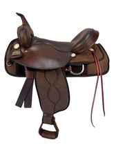 17 Inch Used Big Horn Cordura Trail Saddle Wide Tree 299