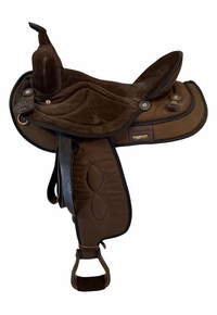 17 Inch Used Big Horn Cordura Trail Saddle Wide Tree 504