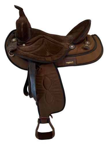 17 Inch Used Big Horn Cordura Trail Saddle Wide Tree 504