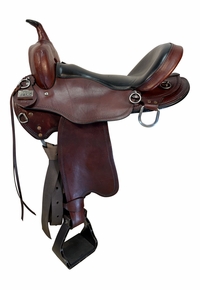 17 Inch Used Big Horn Custom Light Flex Trail Saddle Wide Tree 810