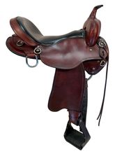 17 Inch Used Big Horn Custom Light Flex Trail Saddle Wide Tree 810