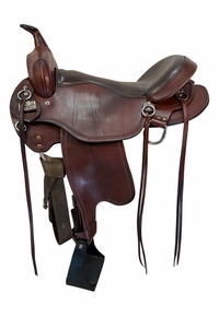 17 Inch Used Big Horn Custom Light Trail Saddle Medium Tree 811