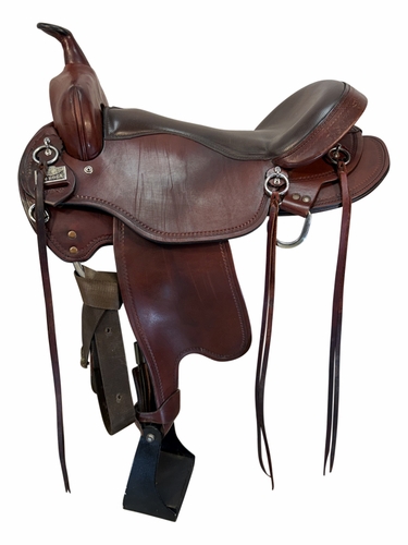 17 Inch Used Big Horn Custom Light Trail Saddle Medium Tree 811