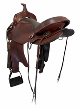 17 Inch Used Big Horn Custom Light Trail Saddle Medium Tree 811
