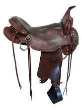 17 Inch Used Big Horn Custom Light Trail Saddle Medium Tree 811