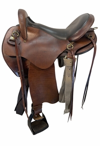 17 Inch Used Big Horn Endurance Trail Saddle Medium Flex Tree 807