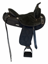 17 Inch Used Big Horn Gaited Cordura Trail Saddle Wide Tree 606
