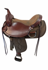 17 Inch Used Big Horn Lady Flex Cordura Trail Saddle Medium Tree 323