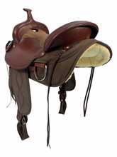 17 Inch Used Big Horn Lady Flex Cordura Trail Saddle Medium Tree 323
