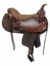 17 Inch Used Big Horn Lady Flex Cordura Trail Saddle Medium Tree 323