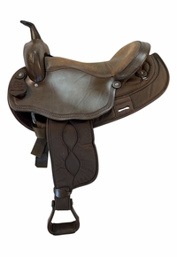 17 Inch Used Big Horn Light Weight Halfinger Trail Saddle X Wide Tree 286