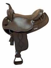 17 Inch Used Big Horn Light Weight Halfinger Trail Saddle X Wide Tree 286