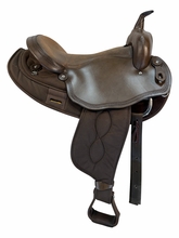 17 Inch Used Big Horn Light Weight Halfinger Trail Saddle X Wide Tree 286