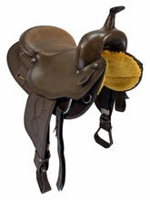 17 Inch Used Big Horn Light Weight Halfinger Trail Saddle X Wide Tree 286