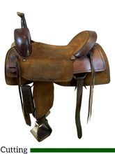 PRICE REDUCED! 17 Inch Used Billy Cook Greenville Cutting Saddle 436 *Free Shipping*