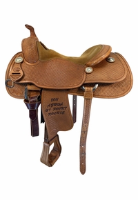 17 Inch Used Bobs Customs Reining Saddle Medium Tree