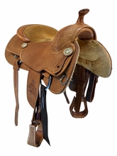 17 Inch Used Bobs Customs Reining Saddle Medium Tree