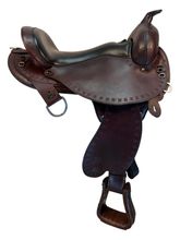 SOLD 2026/04/21  17 Inch Used Circle Y Alabama Gaited Trail Saddle Medium Flex Tree 1581