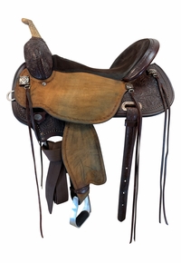 17 Inch Used Circle Y Barrel Saddle Medium Flex Tree  1524