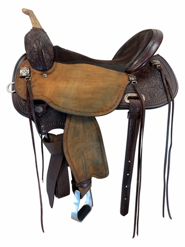 17 Inch Used Circle Y Barrel Saddle Medium Flex Tree  1524