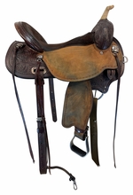 17 Inch Used Circle Y Barrel Saddle Medium Flex Tree  1524