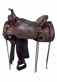 17 Inch Used Circle Y Eagle Creek Trail Saddle Wide Flex Tree 1658