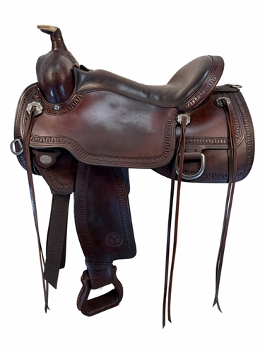 17 Inch Used Circle Y Eagle Creek Trail Saddle Wide Flex Tree 1658