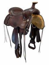 17 Inch Used Circle Y Eagle Creek Trail Saddle Wide Flex Tree 1658