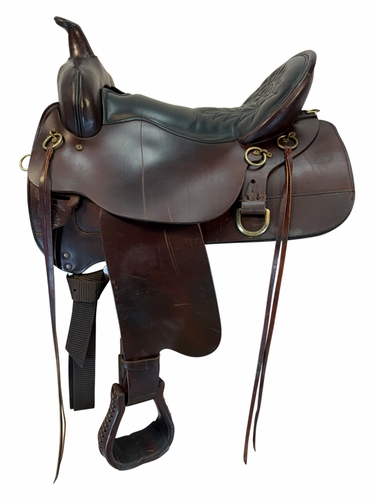 17 Inch Used Circle Y High Horse Big Springs Trail Saddle Wide Tree 6862