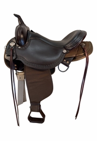 17 Inch Used Circle Y High Horse Daisetta Cordura Trail Saddle Wide Tree 6914