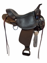 17 Inch Used Circle Y High Horse Daisetta Cordura Trail Saddle Wide Tree 6914