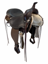 17 Inch Used Circle Y High Horse Daisetta Cordura Trail Saddle Wide Tree 6914