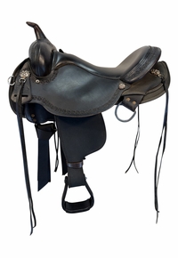 17 Inch Used Circle Y High Horse Daisetta Cordura Trail Saddle X Wide Tree 6914