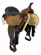 17 Inch Used Circle Y High Horse Iron Weed Cordura Trail Saddle Wide Tree 6925