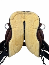 17 Inch Used Circle Y High Horse Iron Weed Cordura Trail Saddle Wide Tree 6925