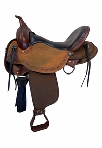 17 Inch Used Circle Y High Horse Iron Weed Cordura Trail Saddle Wide Tree 6925