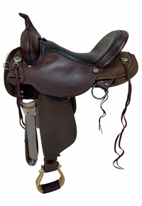 17 Inch Used Circle Y High Horse Rosebud Cordura Trail Saddle Wide Tree 6918