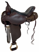 17 Inch Used Circle Y High Horse Rosebud Cordura Trail Saddle Wide Tree 6918