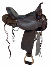 17 Inch Used Circle Y High Horse Rosebud Cordura Trail Saddle Wide Tree 6918