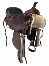 17 Inch Used Circle Y High Horse Rosebud Cordura Trail Saddle Wide Tree 6918