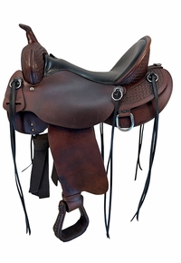 17 Inch Used Circle Y High Horse Sulphur Trail Saddle Wide Tree 6865