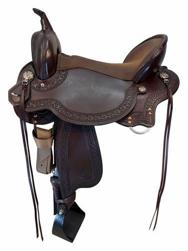 17 Inch Used Circle Y Horse Tack World Trail Saddle Wide Flex Tree 294