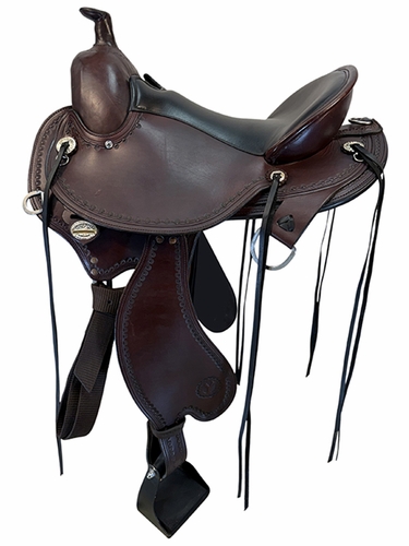 17 Inch Used Circle Y Kentucky Gaiter Trail Saddle Medium Flex2 Tree 1582