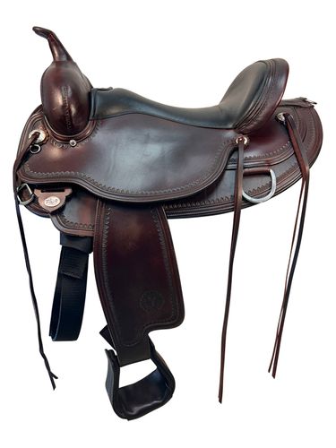 HOLD 2025/07/03c 17 Inch Used Circle Y Omaha Trail Saddle 1554