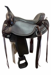 17 Inch Used Circle Y Omaha Trail Saddle Extra Wide Flex Tree 1554