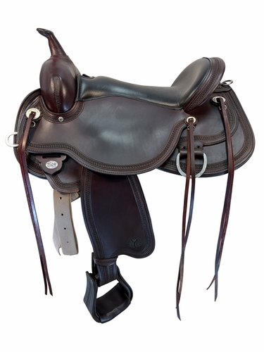 17 Inch Used Circle Y Pioneer Trail Saddle X-Wide Flex2 Tree 1665