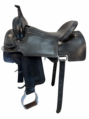 17 Inch Used Circle Y Ranch Cutter Saddle Wide Tree 5636
